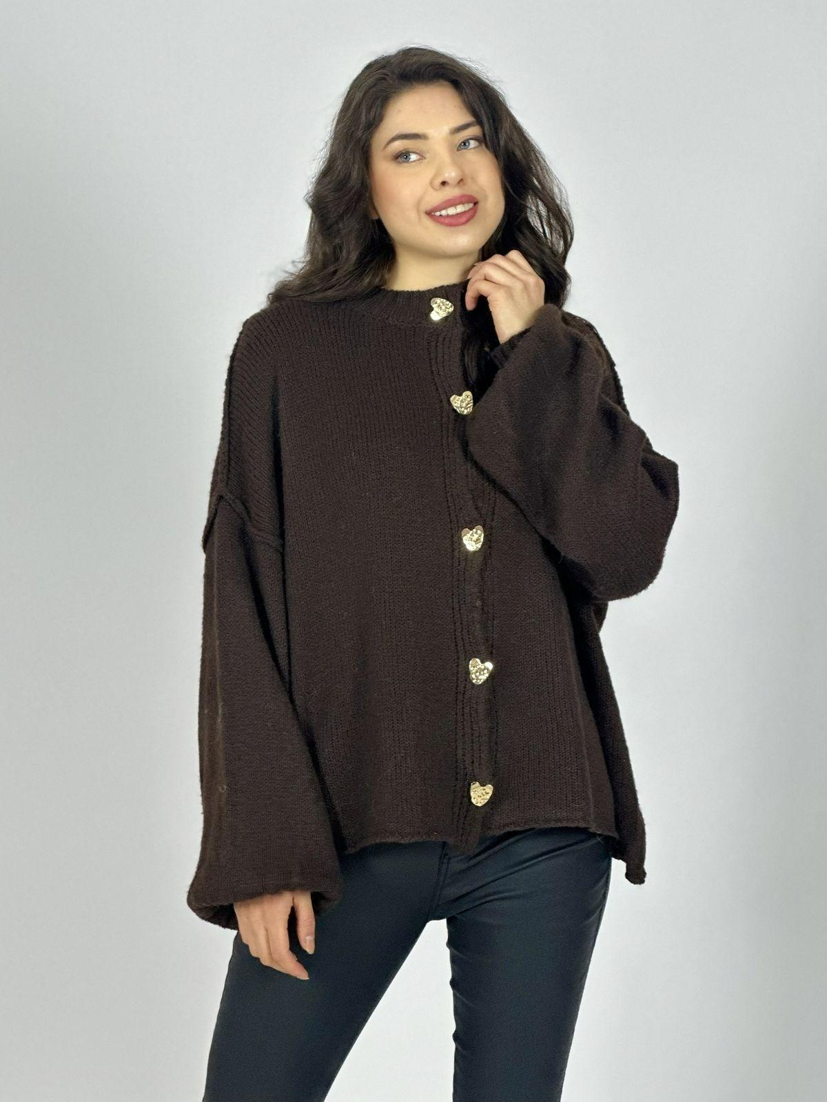 Sweater Lana Botones Corazón