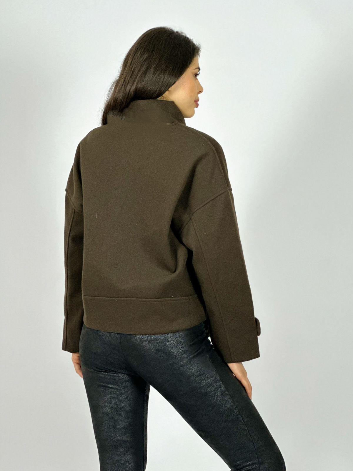 Chaqueta Paño con Bufanda Camel