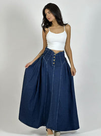 Falda Larga Mezclilla Amarrada