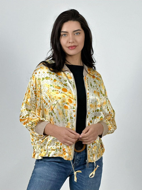 Bomber italiana Lino Manchas Difuminadas