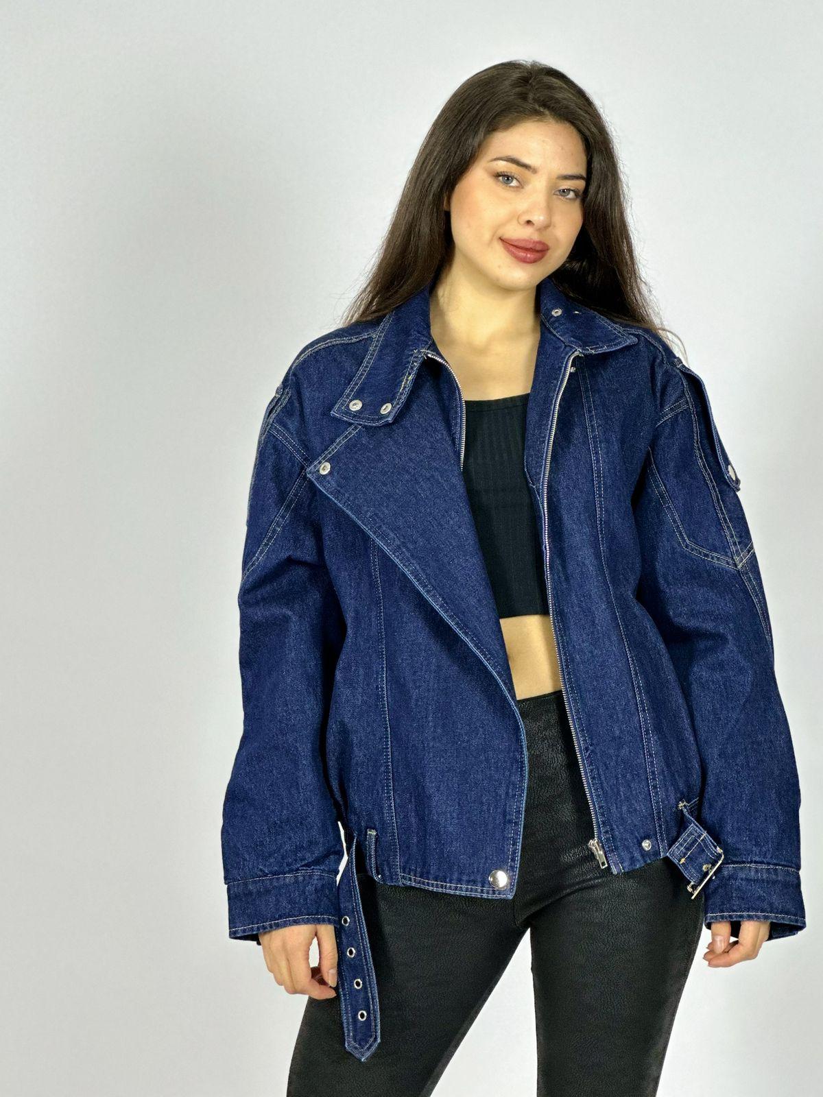 Chaqueta de Mezclilla Aviadora Acolchada