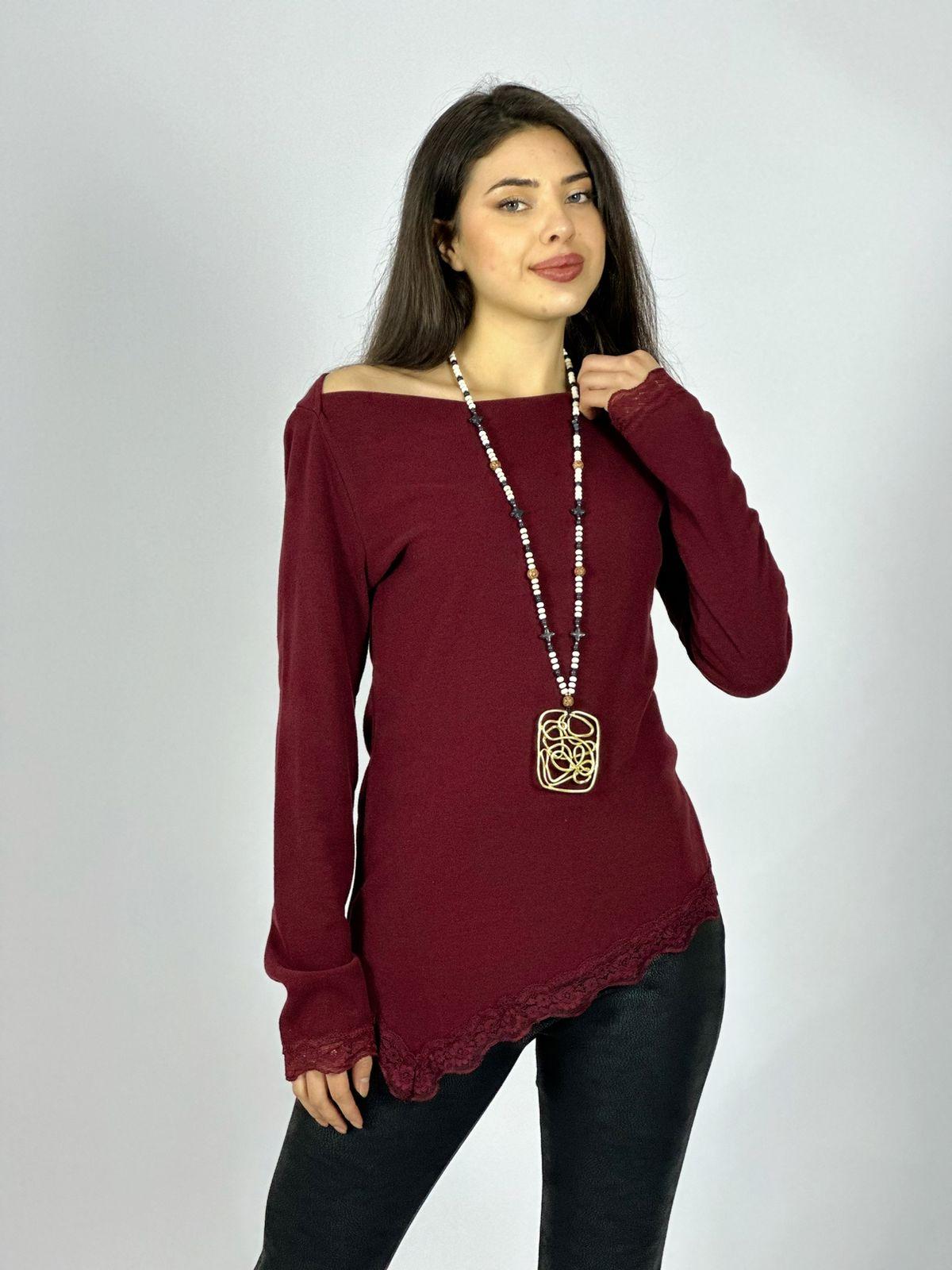 Polera Lanilla Blonda Bordes