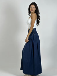 Falda Larga Mezclilla Amarrada