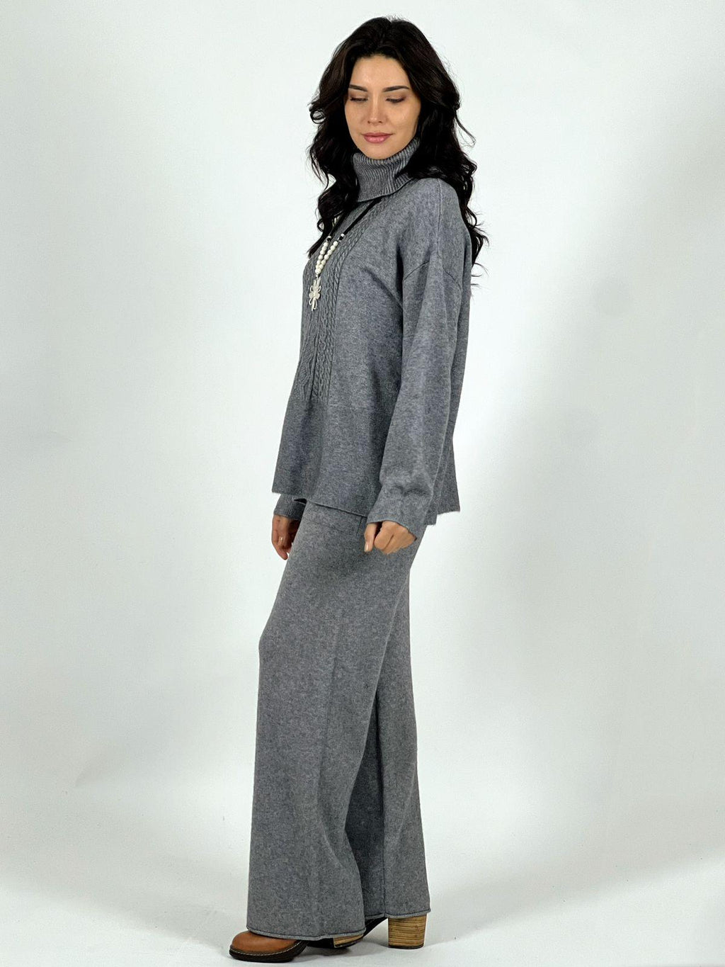 Conjunto de Lana Detalle Trenzado