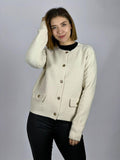 Sweater Tipo Blazer Paño Botones Dorados