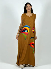 Vestido Sublimado Rostro Colorido