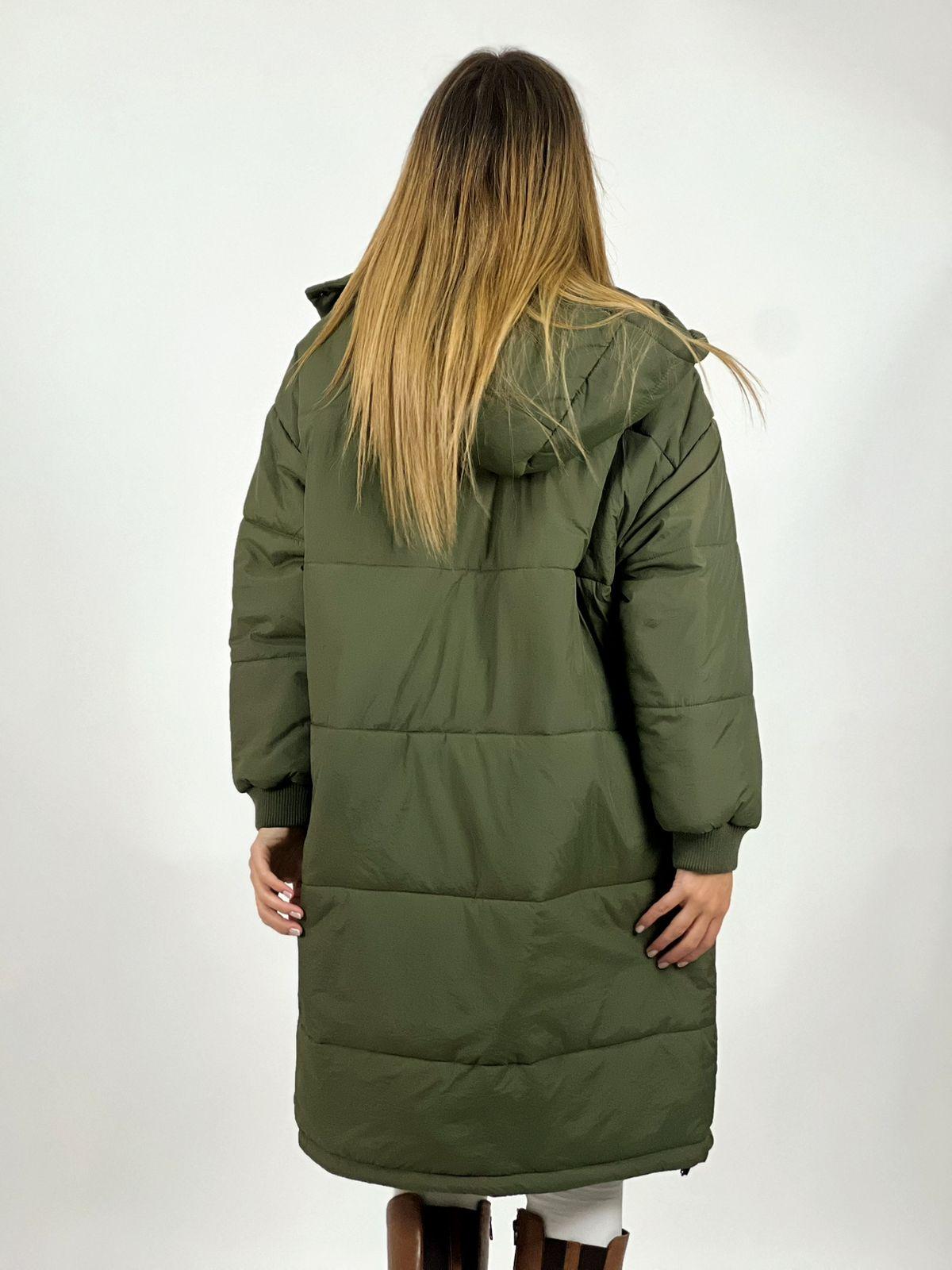 Parka Acolchada Bolsillos Cargo