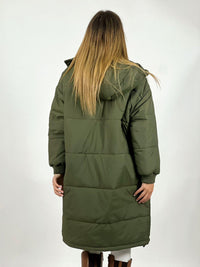 Parka Acolchada Bolsillos Cargo