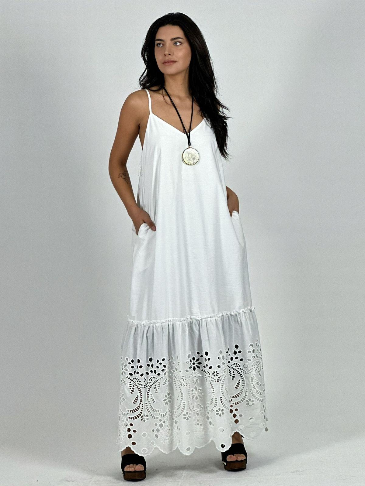 Vestido Gabardina de Tirantes Broderi