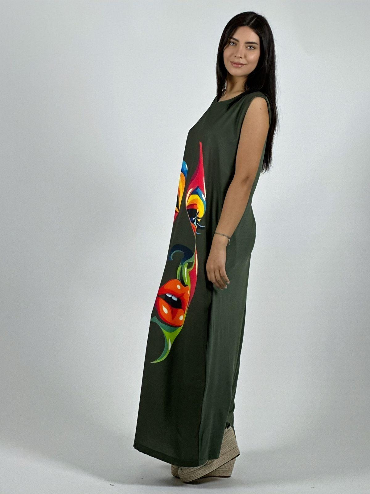 Vestido Sublimado Rostro Colorido