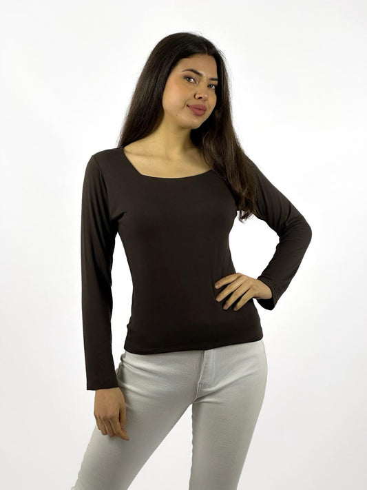 Polera Básica Cuello Cuadrado
