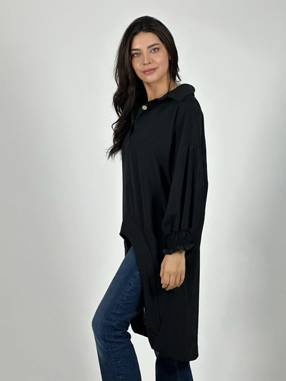 Blusón Camisero Tela Cey Con Botones