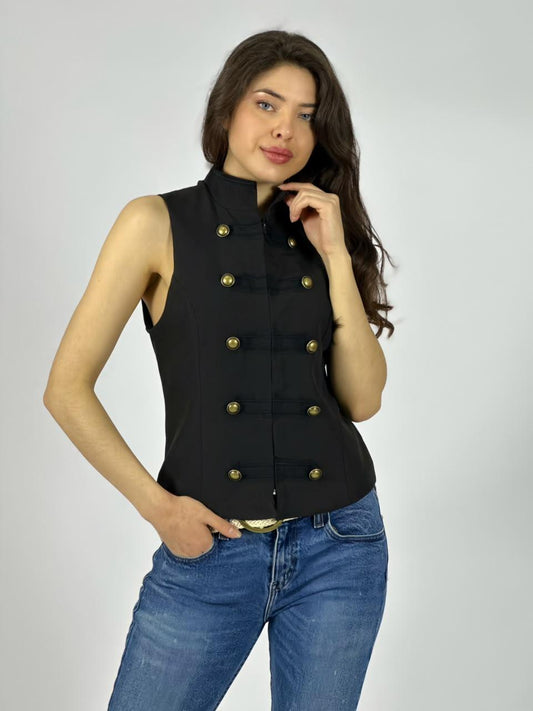 Chaqueta Estilo Napoleón Sin Mangas