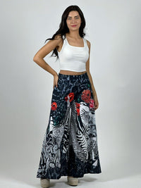 Palazzo Satín Estampado Snoopy y Rosas