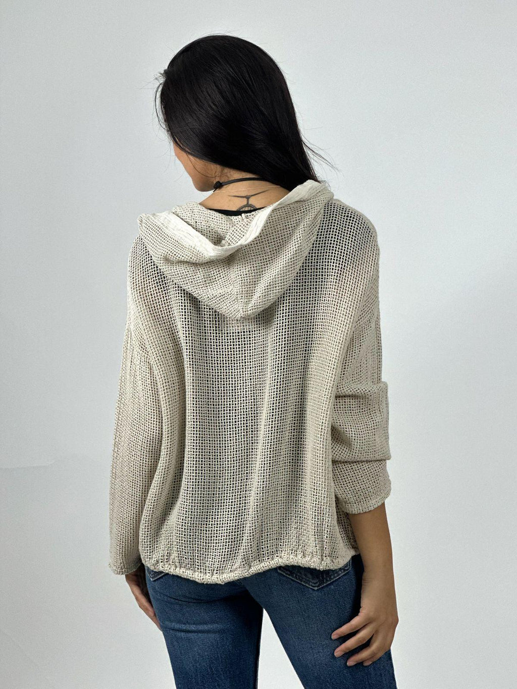 Bomber Italiana Tejida Bordes con Brillos