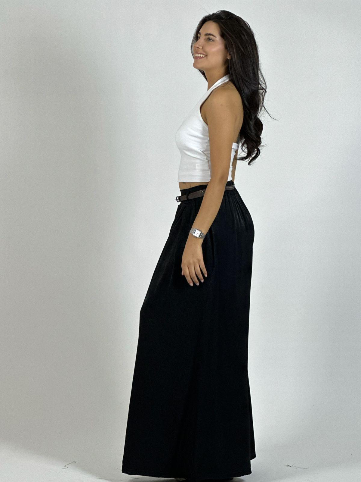 Palazzo Satinado con Cinturón