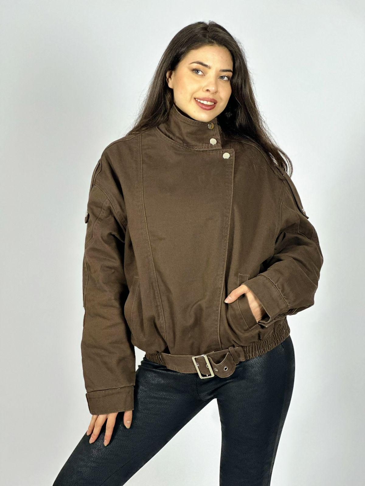 Chaqueta de Mezclilla Aviadora Acolchada