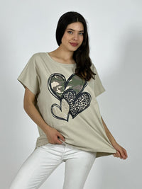 Polera Algodón Casual Triple Corazón