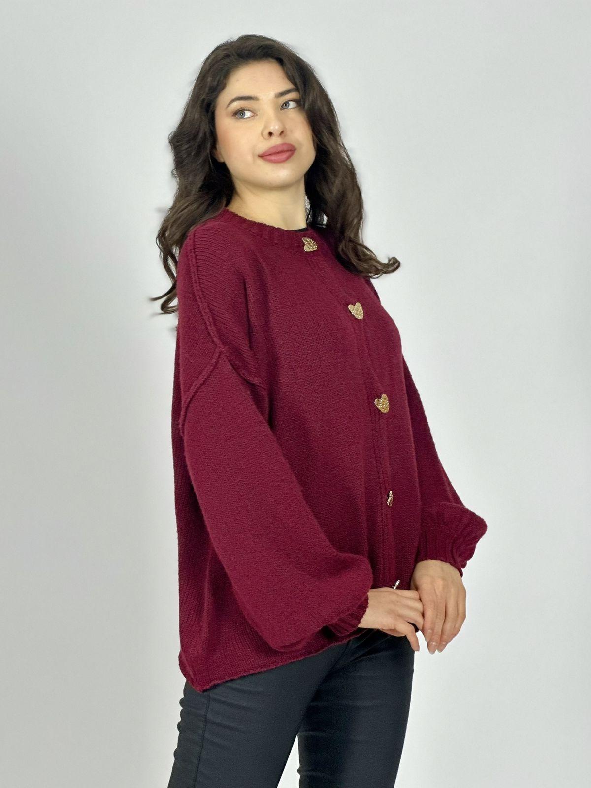 Sweater Lana Botones Corazón