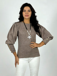 Polera Lanilla Manga Princesa