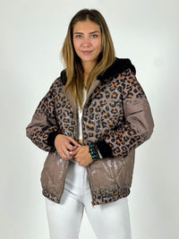 Parka con Lentejuelas Print