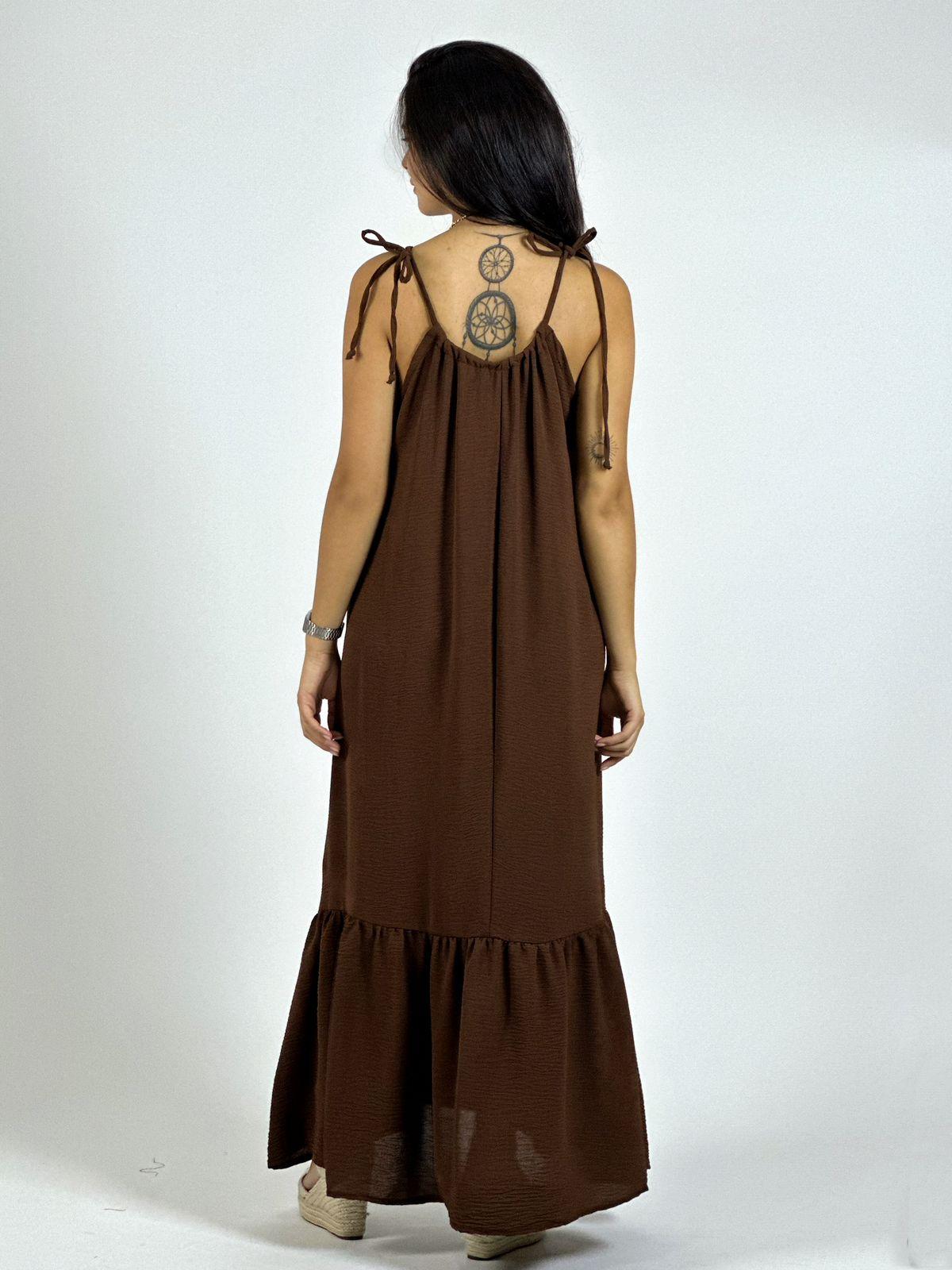 Vestido Casual Amarrado con Vuelo