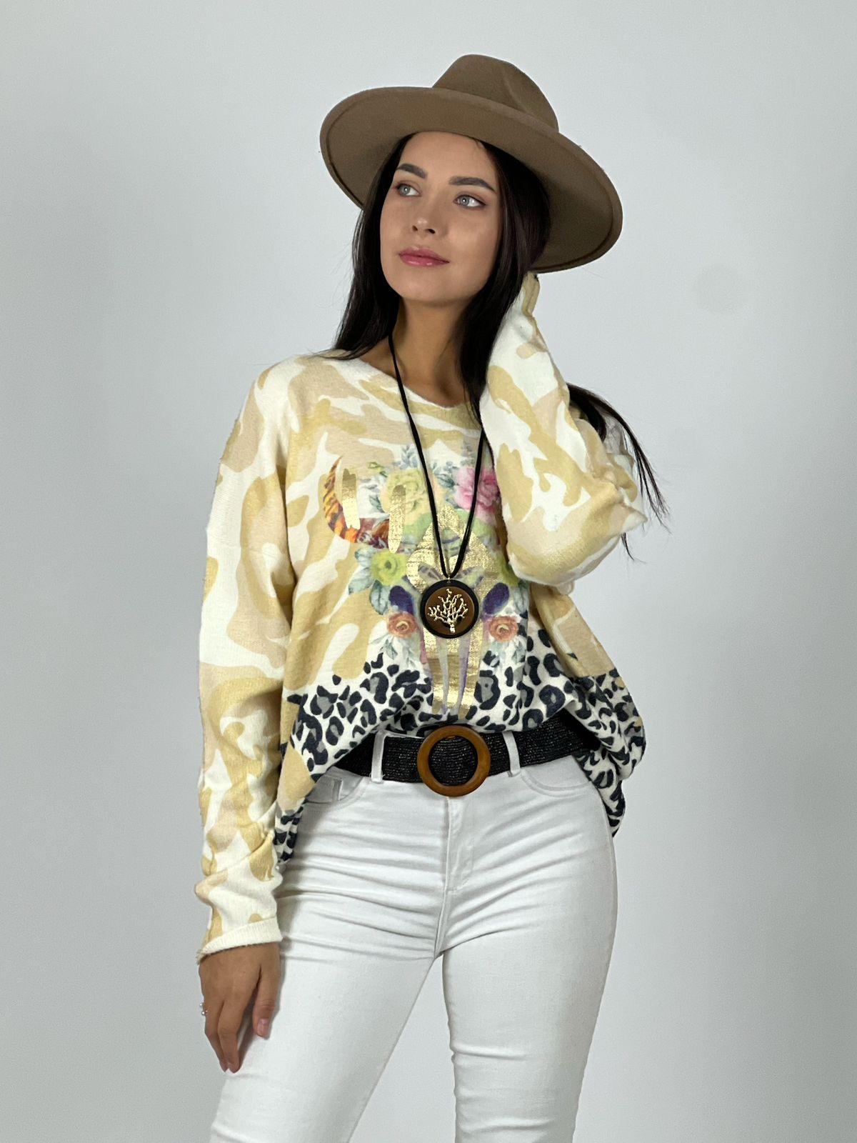 Sweater Cashmere Print