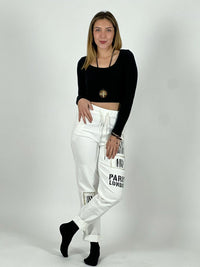 Jogger Italiano Letras y Print