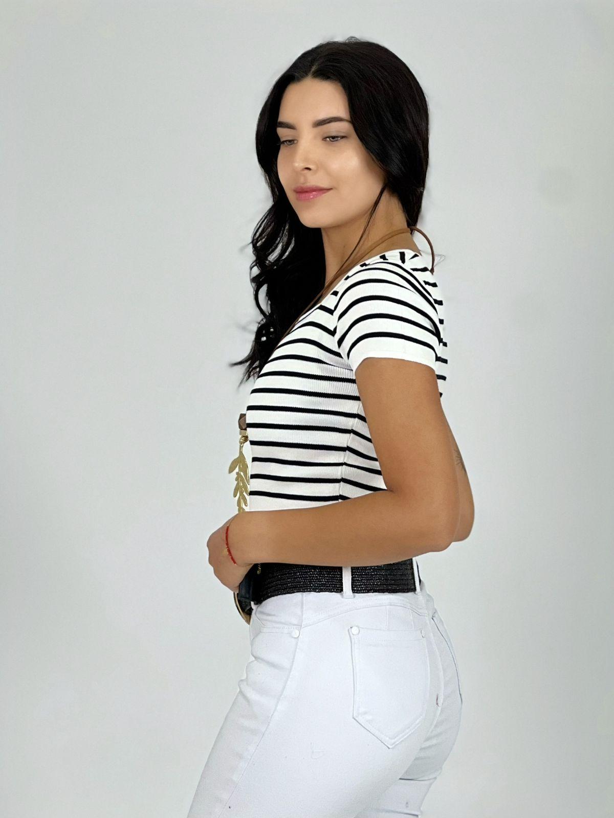 Polera Top de Líneas