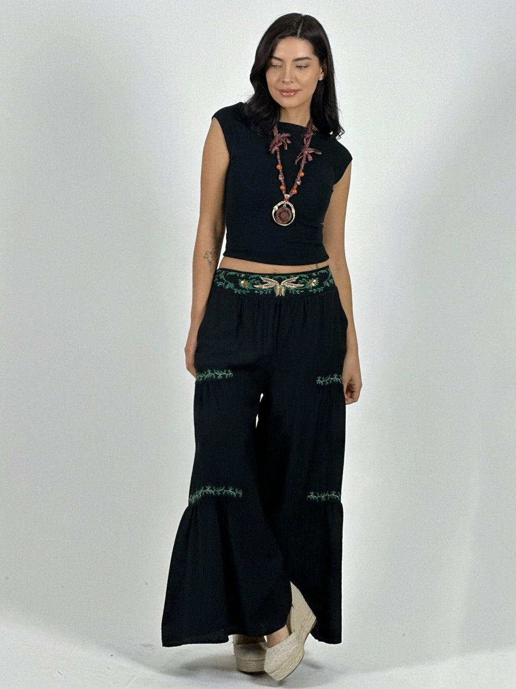 Palazzo Viscosa Toques Boho Chic