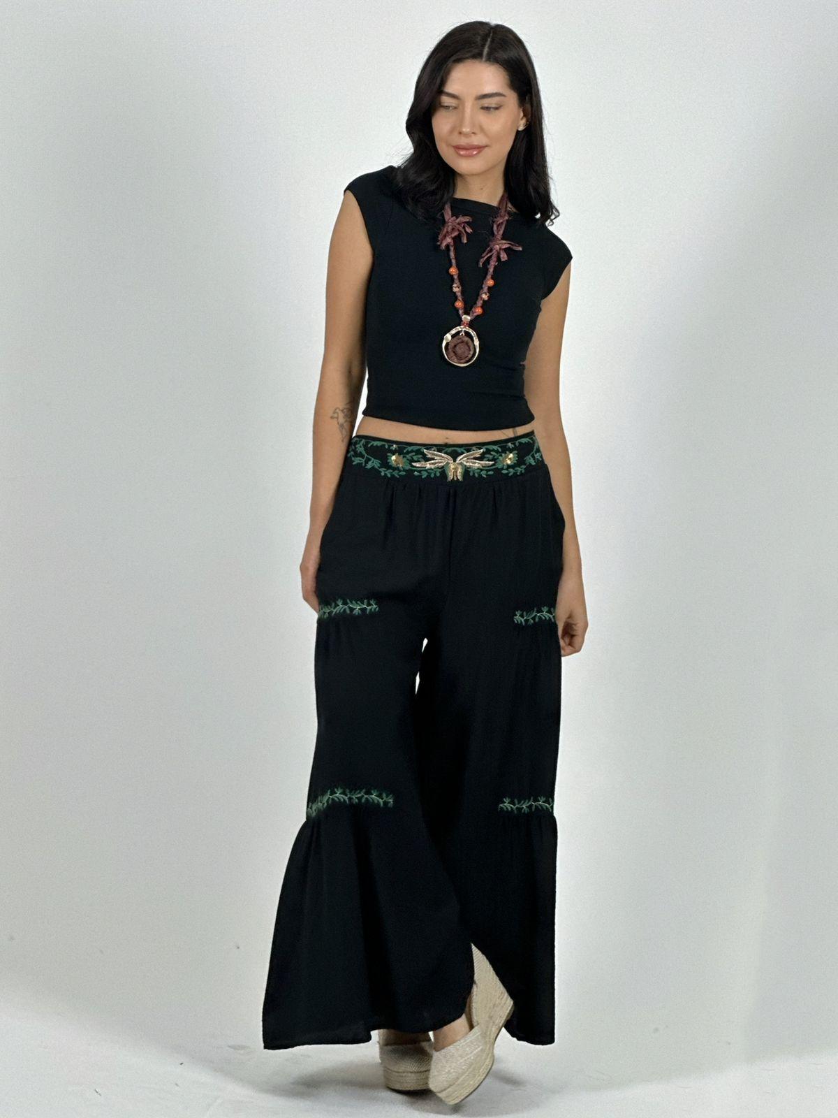 Palazzo Viscosa Toques Boho Chic