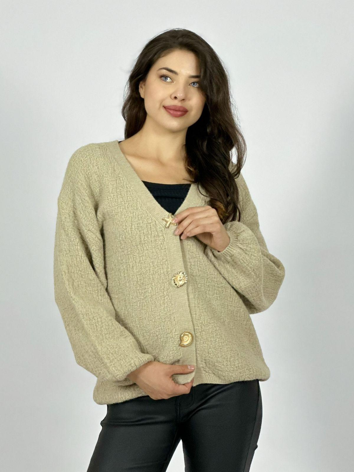Sweater Lana Botones Caracolas y Estrellas