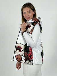 Parka Italiana Corta Estampado Flores