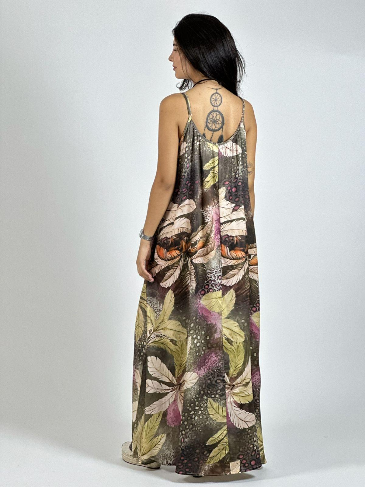 Vestido Estampado Hojas