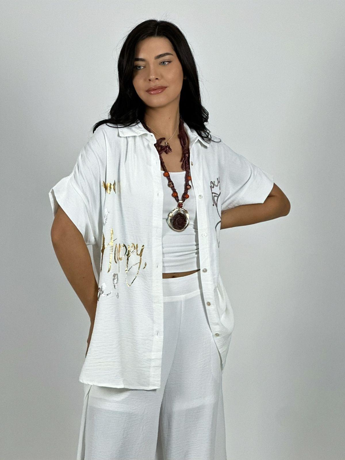 Blusa Crepé Happy Merry Oso Brillante