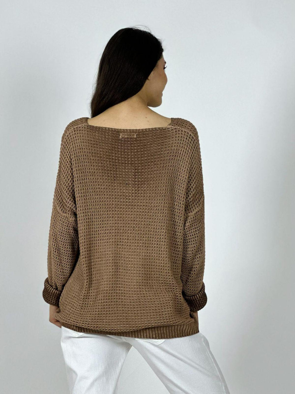 Sweater Tejido Italiano Flores Brillos y Letras