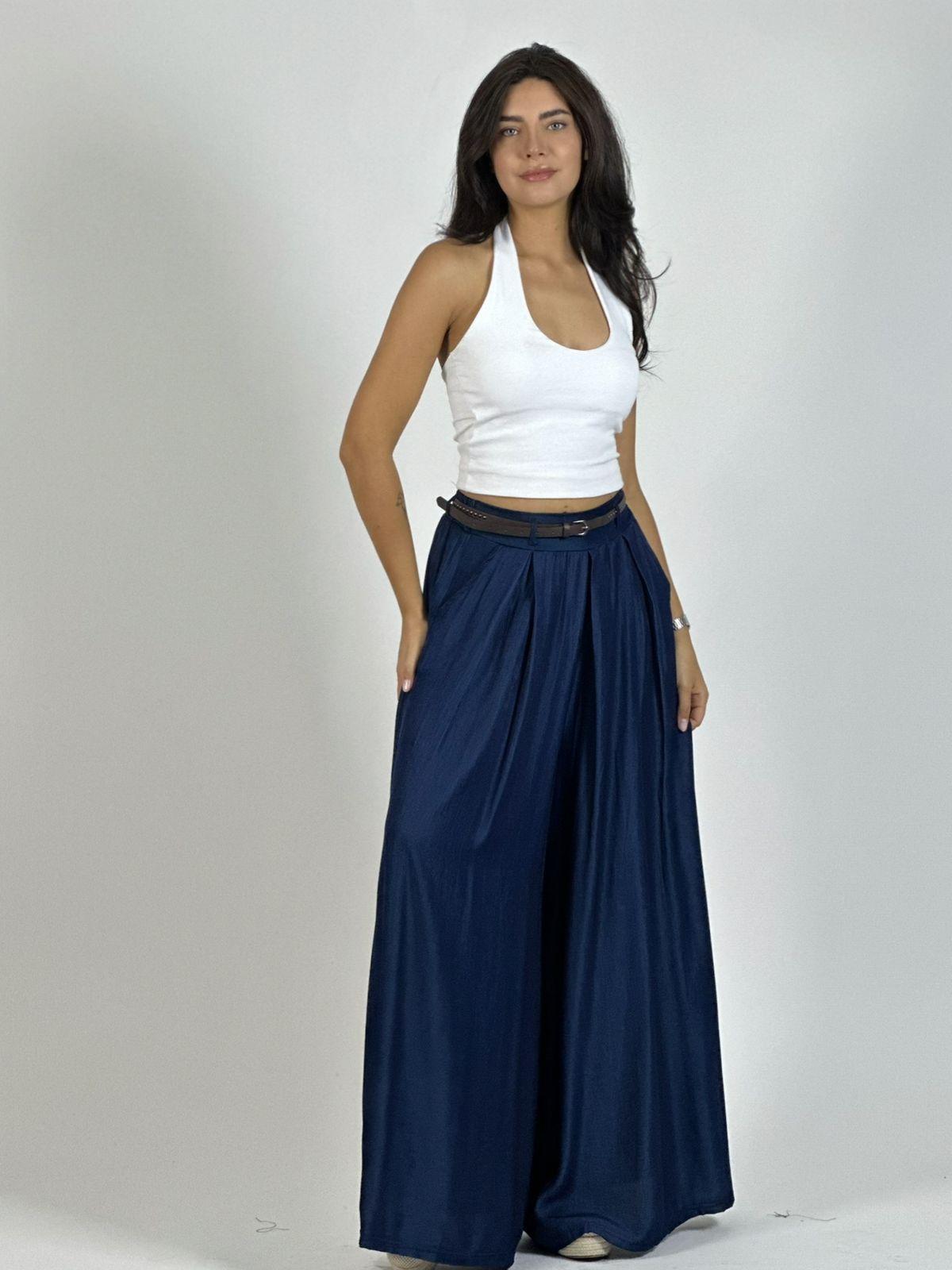 Palazzo Satinado con Cinturón