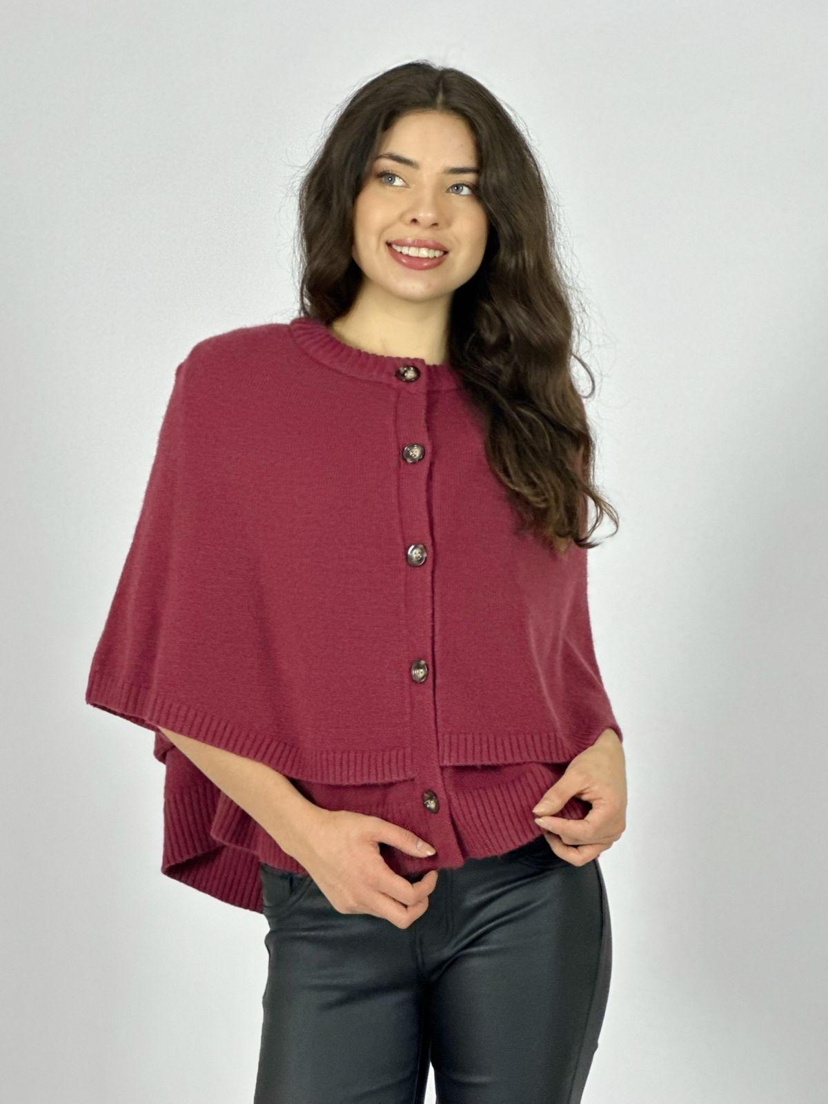 Sweater Lana Abotonado tipo Poncho