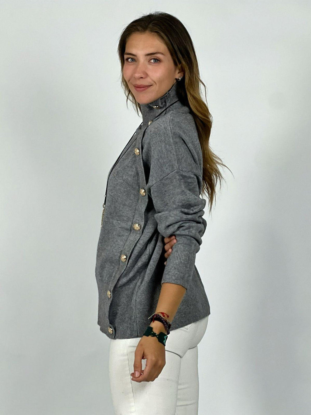 Sweater Lana Botones Dorados