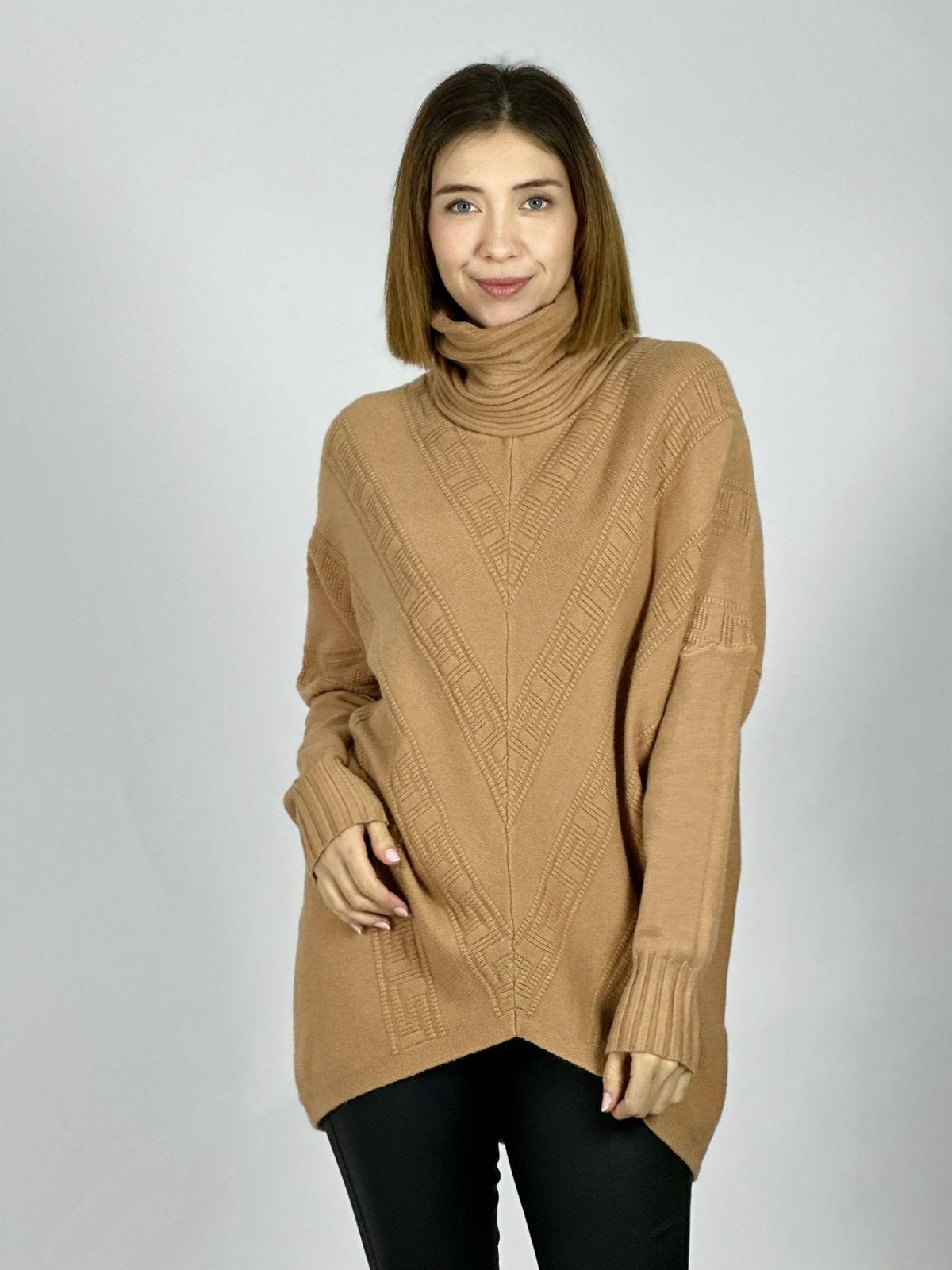 Sweater Cuello Tortuga Diseño en V