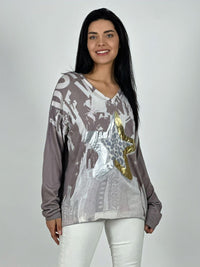 Sweater Hilo Estrella Brillante Print