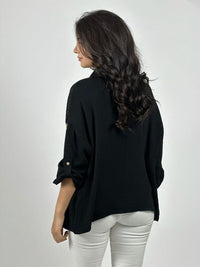 Blusa Lino Franja Print