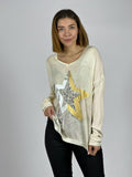 Sweater Hilo Estrella Brillante Print