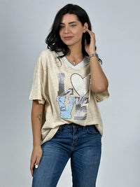 Polera Algodón Love Brillante