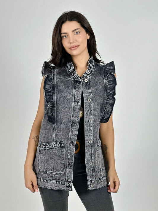 Chaqueta Mezclilla Sin Mangas