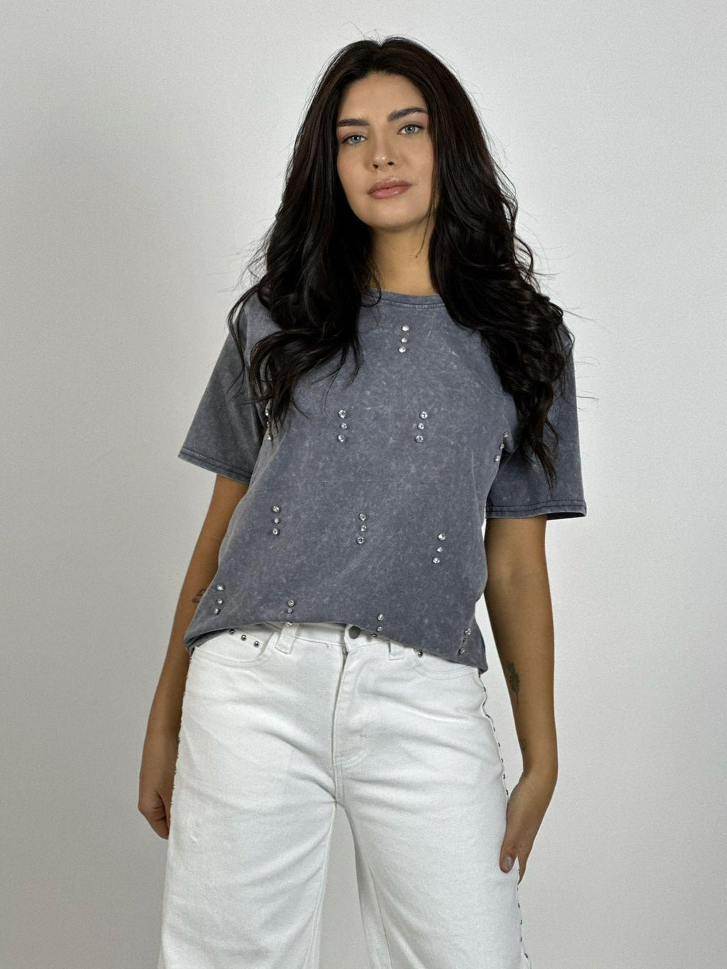 Polera Algodón con Tachas