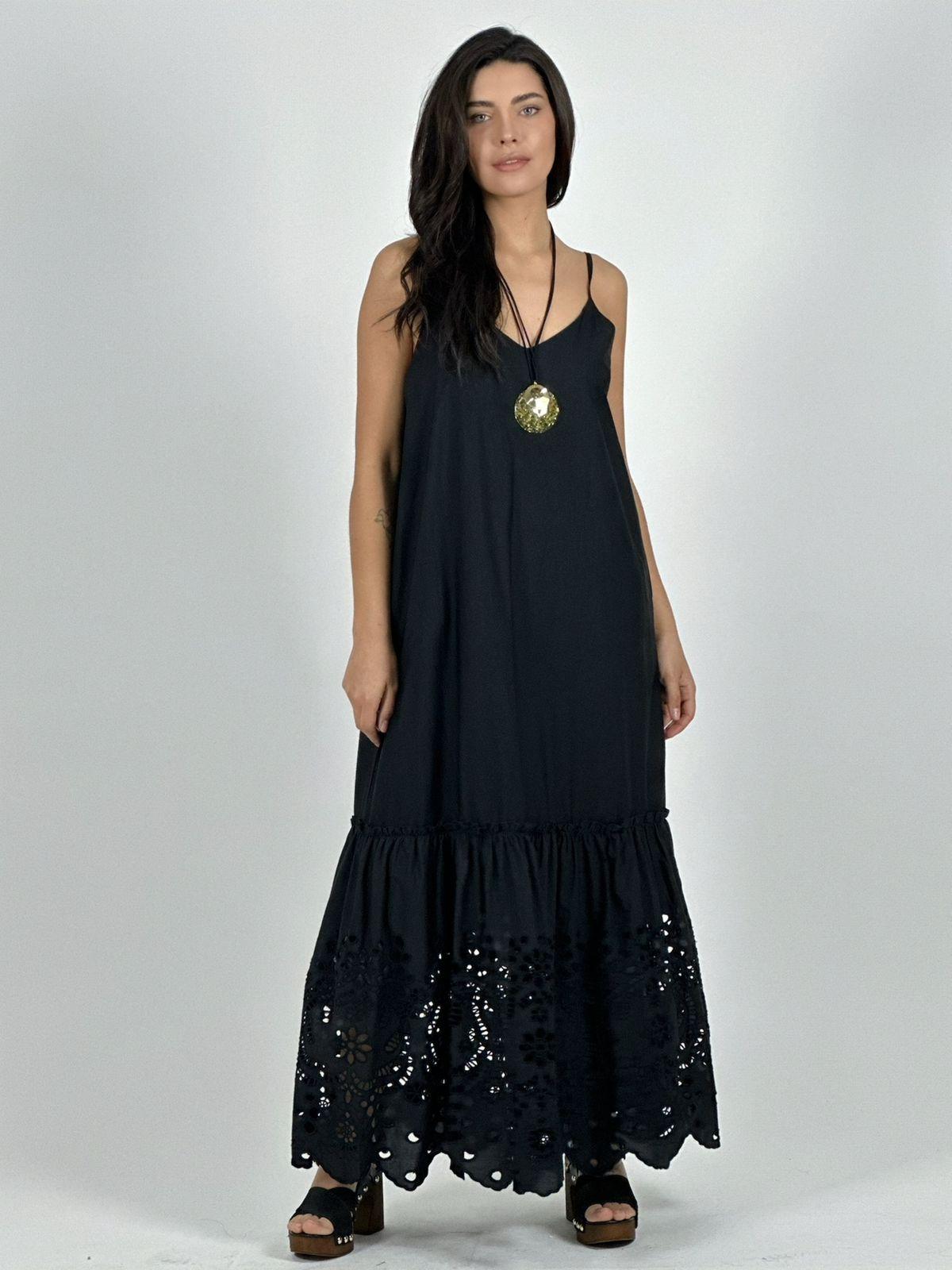 Vestido Gabardina de Tirantes Broderi