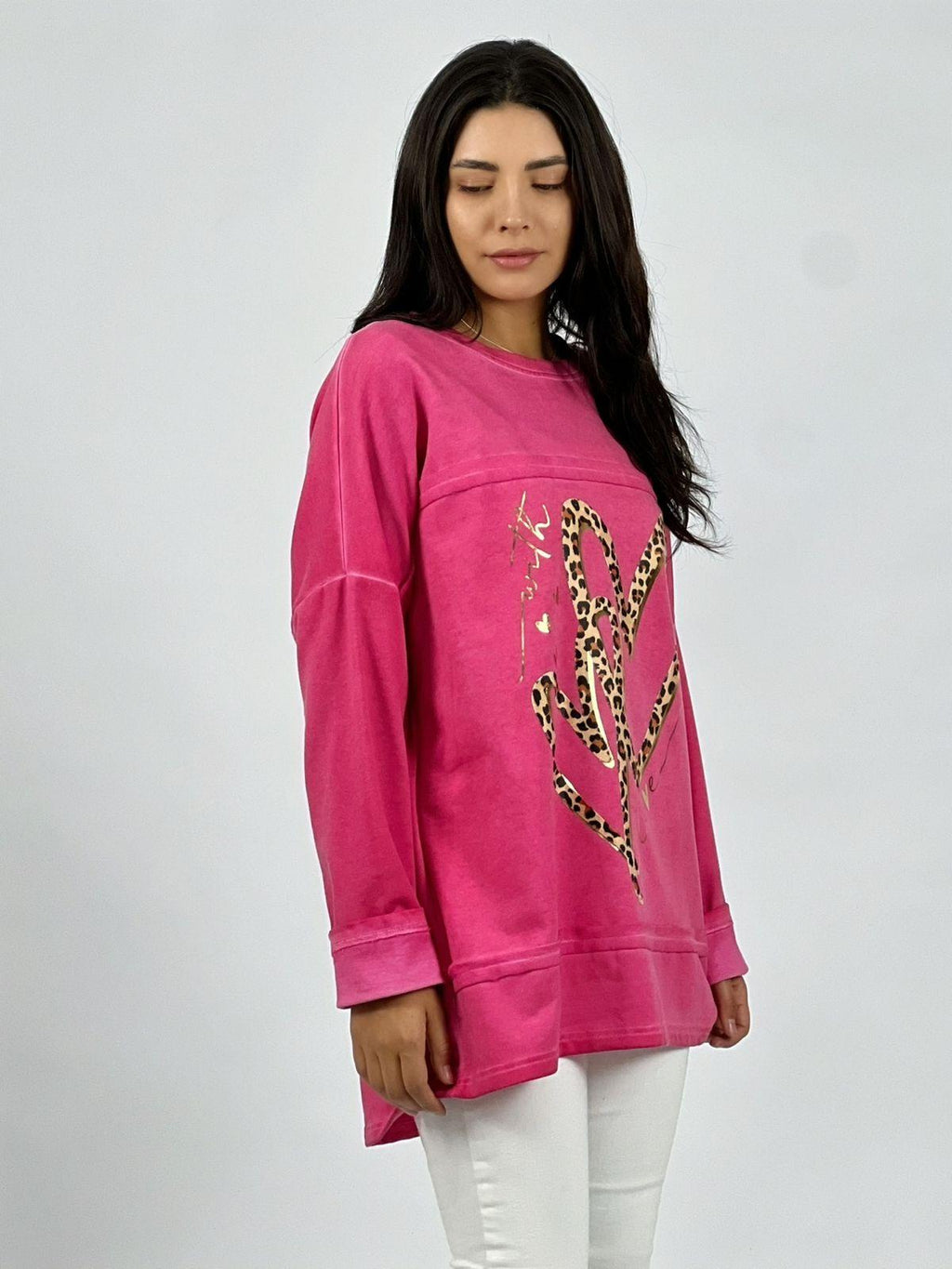 Polerón Algodón Doble Corazón Print