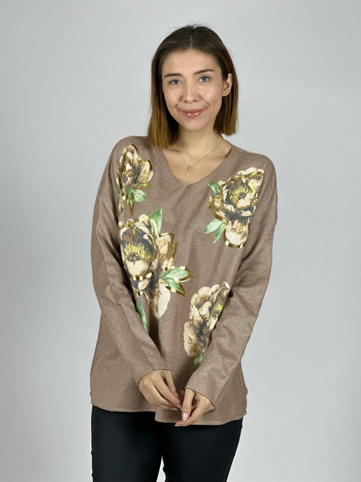 Sweater Spandex Estampado Floral