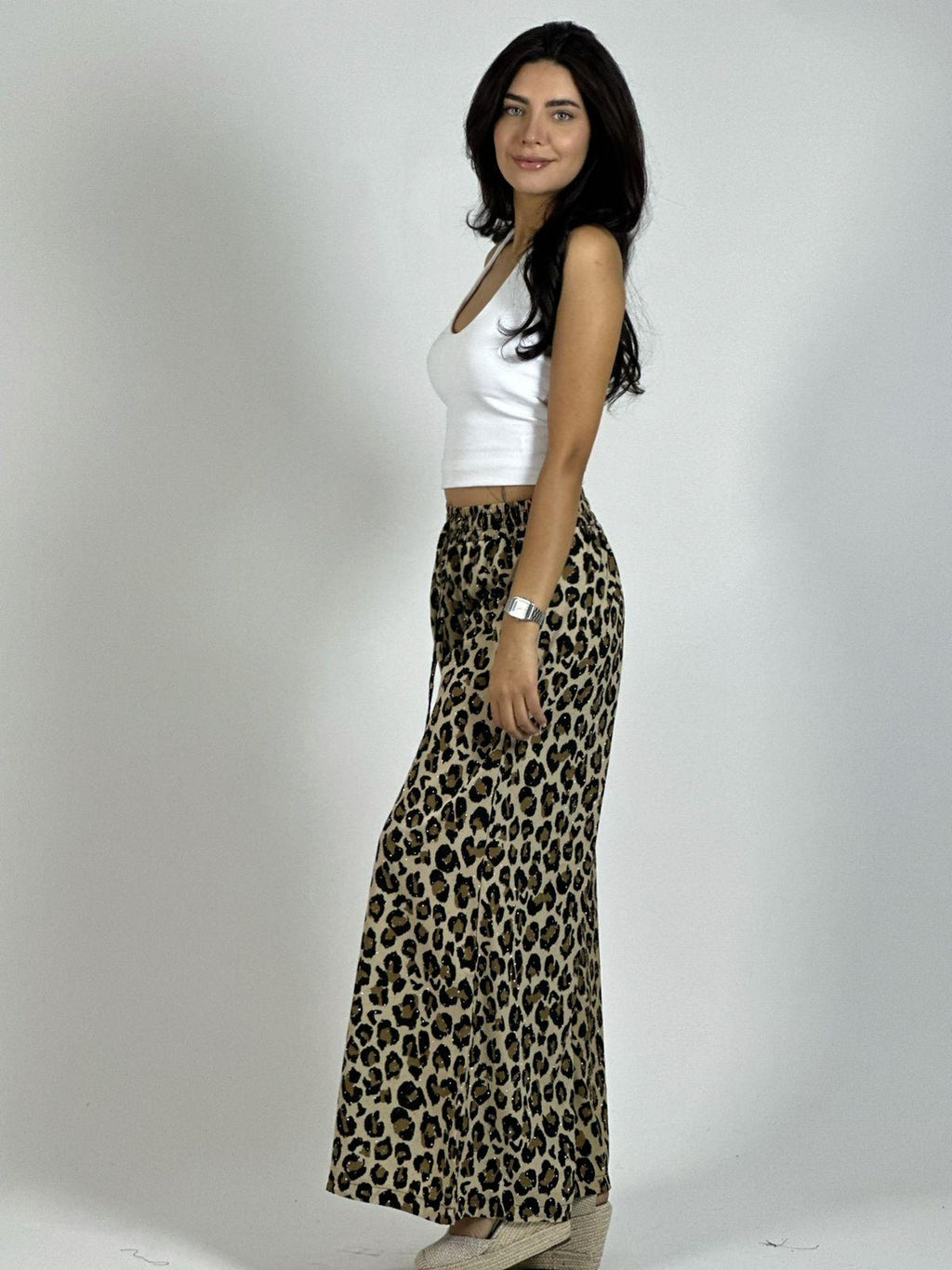 Palazzo Satín Estampado Print